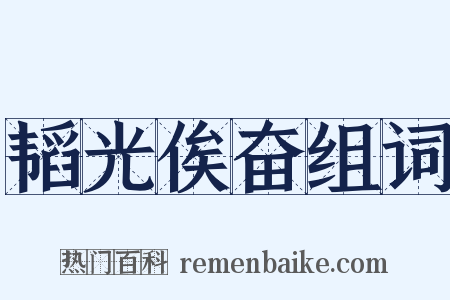 韬光俟奋组词是什么意思的图片